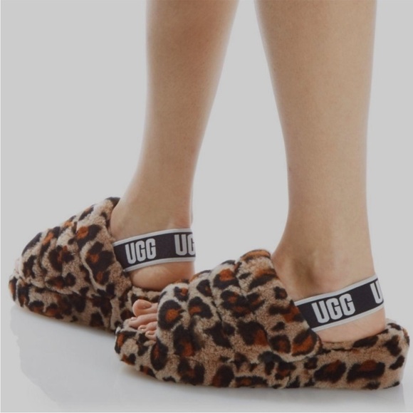 UGG Shoes - UGG Fluff Yeah Leopard Slippers
